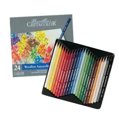 Cretacolor&reg; 24 Color Aqua Monolith Woodless Watercolor Pencil Set