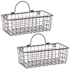 DII&reg; Small Wire Wall Baskets, 2ct. Bronze
