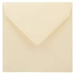 JAM Paper 5" x 5" Ivory Square Invitation Envelopes with Euro Flap