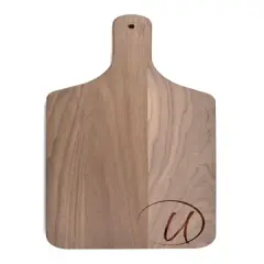 Circle Monogram Walnut Paddle Cutting Board U