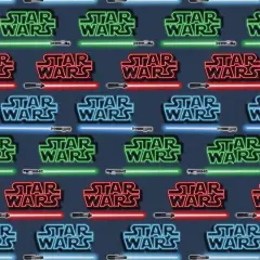 Star Wars&trade; Logos & Lightsabers Cotton Precut Fabric