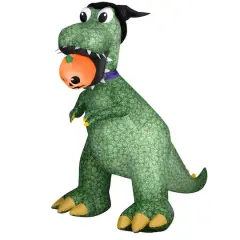 9ft. Airblown&reg; Animated Halloween Inflatable T-Rex with Jack-O'-Lantern