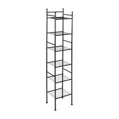 Honey Can Do Black 6-Tier Space-Saving Shelving Tower
