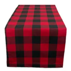 DII&reg; 72" Buffalo Check Table Runner Tango Red/Black