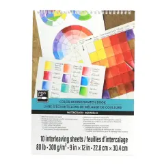 9" x 12" Watercolor Sheet Color Mixing Swatch Book by Artist's Loft&trade;
