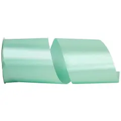 JAM Paper 4" x 50yd. Satin Allure Single Face Ribbon Aqua