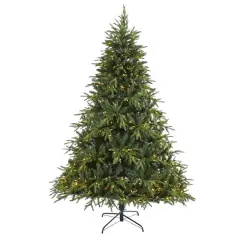 7ft. Pre-Lit Colorado Mountain Fir Artificial Christmas Tree, Clear LED Lights