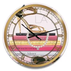 Designart 'Paris Glamourous Gold Style Ii Glam Wall Clock
