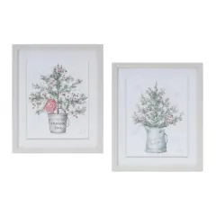Potted Pine Tree Wall Art Set