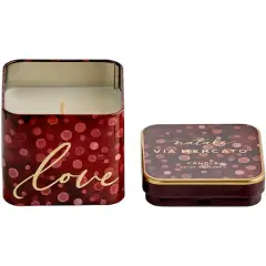 European Soaps Natale Square Jar Candle Love