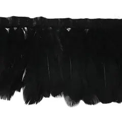 6" Natural Feather Trim by Celebrate It&reg; Black