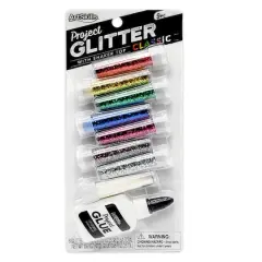 ArtSkills&reg; 8 Color Classic Glitter Shakers with Glue Bottle