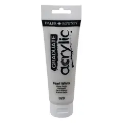 Daler-Rowney&reg; Graduate Acrylic Paint, 120mL 020 Pearl White