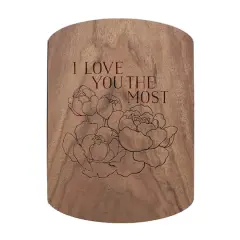 11" x 8" I Love You the Most Walnut Oval Cutting Board