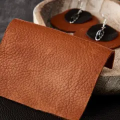 Genuine Leather Trim Piece by ArtMinds&trade; Saddle Tan