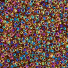 Miyuki&reg; 11/0 Glass Seed Beads, 22g Purple Rainbow Opaque Iris AB