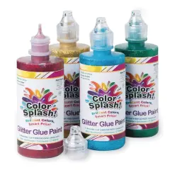 Color Splash!&reg; 4oz. Glitter Glue Paint Set, 4ct.