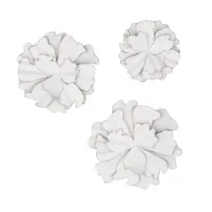 White Floral Metal Modern Wall D&eacute;cor Set, 3ct.