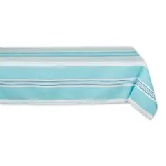 DII&reg; Beach House Stripe Print Outdoor Tablecloth 60x120"