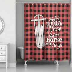 One Horse Open Sleigh Shower Curtain