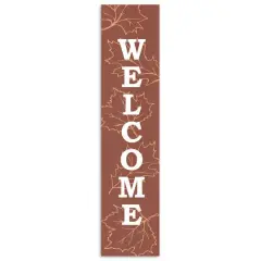 Weclome Warm Leaves 10.5" x 47" Porch Leaner