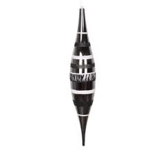 22" Black & White Diva Safari Zebra Stripes Christmas Ornament
