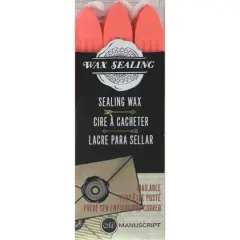 Manuscript Wax Sealing Wax Sticks with Wicks, 3ct. Peach