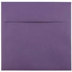 JAM Paper 7.5" x 7.5" Square Premium Invitation Envelopes, 25ct. Dark Purple
