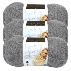 3 Pack Lion Brand&reg; Touch of Alpaca&reg; Yarn Oxford Grey