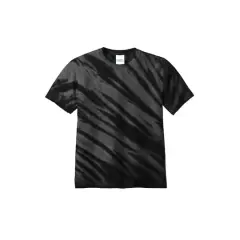 Port & Company&reg; Tiger Stripe Tie-Dye T-Shirt Black