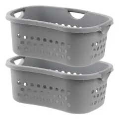IRIS&reg; 53qt. Gray Hip Hamper Laundry Baskets, 2ct.