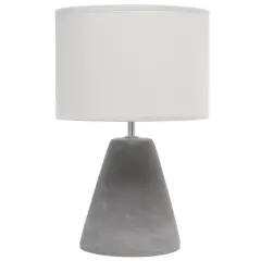 Simple Designs&trade; 14.5" Pinnacle Concrete Table Lamp Gray