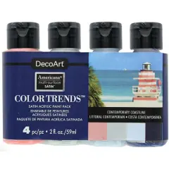 DecoArt&reg; Americana&reg; Coastline Multi-Surface Satin Acrylic Paint Pack
