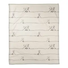Easter Bunnies Design 4 50" x 60" Coral Fleece Blanket