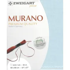 Zweigart&reg; Murano Precut 32 Count Premium Fabric, 18" x 27" Light Blue