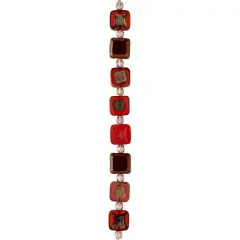 Red Squares Czech Glass Bead Mix by Bead Landing&trade;