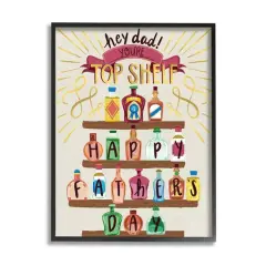 Stupell Industries Dad You're Top Shelf Phrase Framed Giclee Art Black