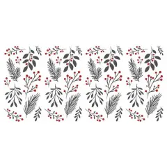 Holly Berries & Twigs Peel And Stick Wall Decals