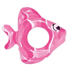 31" Pink Fish Inflatable Pool Ring Tube Float