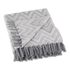 DII&reg; Zig-Zag Chevron Throw Gray