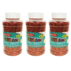 Charles Leonard Creative Arts&trade; 16oz. Glitter, 3ct. Orange