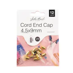 John Bead Must Have Findings 9mm Cord End Caps, 12ct. Gold