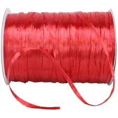 JAM Paper 1/4" Raffia Pearl Ribbon Imperial Red
