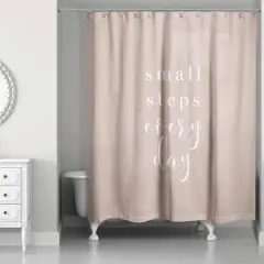 Small Beige Steps 71" x 74" Shower Curtain