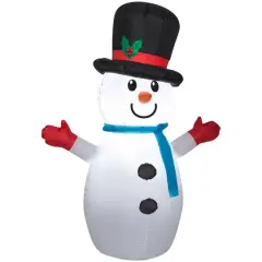 4ft. Airblown&reg; Inflatable Christmas Little Snowman in Top Hat
