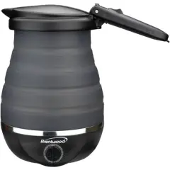 Brentwood Black 0.85qt. Dual-Voltage Collapsible Travel Kettle