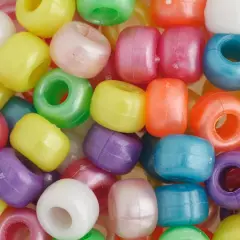 John Bead 9mm Plastic Pony Beads, 1,000ct. Assorted Pearl