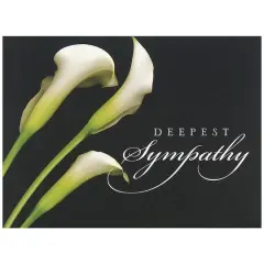 JAM Paper 5.625" x 7.875" Sympathy Calla Lilies Cards & Envelopes, 25ct.