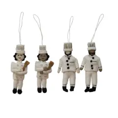 Hello Honey&reg; Handmade Wool Felt Chef Ornaments Set