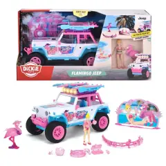 Dickie Toys Light & Sound Jeep Flamingo Playset